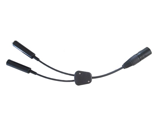 Adaptercable 2 x General Aviation to 5-pin plug XLR (airbus plug)  AD-005