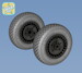 Wheel set for Messerschmitt Me262 Type 1 (Smooth nose wheel) NS32037