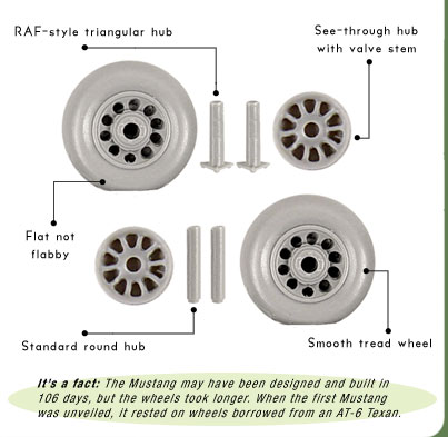 P51 Mustang wheels (Early style)  obs48006