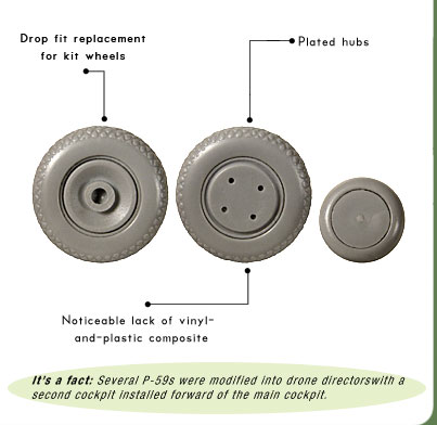 P59 Airacomet wheels (plated hub)  obs48008