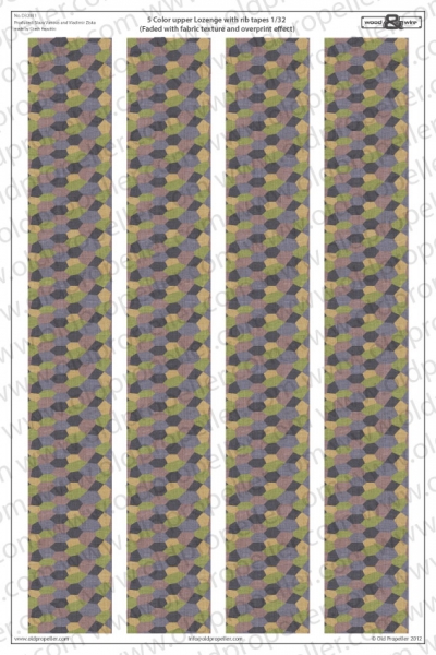 5 Colour upper Lozenge with rib tapes (Faded with fabric texture and overprint effect)  D48001