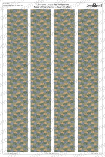 4 Colour Upper Lozenge with rib tapes (Faded with fabric texture and overprint effect) D48003