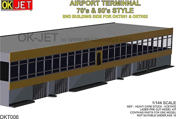 Airport Terminal 70's and '80's Architectual Style. suitable for wide body airliners OKT002