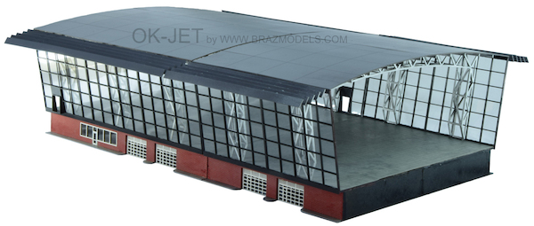 Airport Terminal Modern Architectual Style. suitable for two  wide body airliners  OKT014