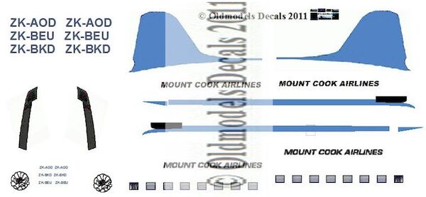 Douglas DC3 (Mount Cook Airlines)  OMD-dc3-14404
