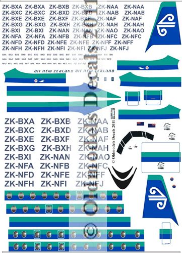 Fokker F27-500F Friendship (Air New Zealand delivery Scheme) for F-RSIN, Welsh and Doyusha kit)  OMD-F27-14408