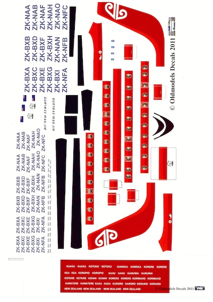 Fokker F27-100/200 and 500 Friendship Air New Zealand interim red/orange scheme) Revell OMD-F27-9606