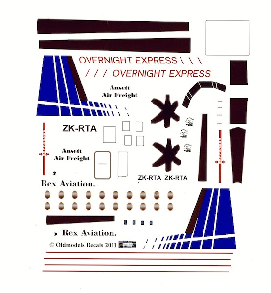 Fokker F27-600 Friendship (Ansett Airfreight) for Revell kit OMD-F27-9611