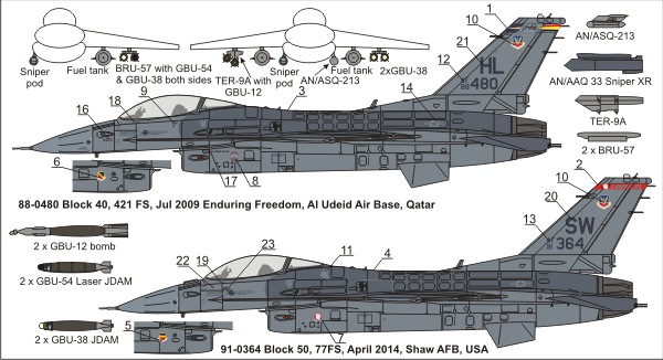 Update set F16CJ American Vipers  ORA72-42