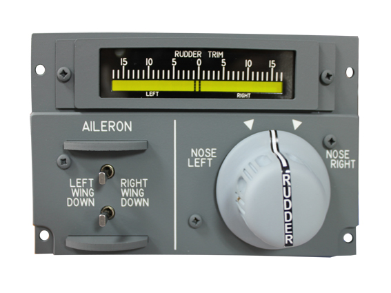 B737 Rudder Trim indicator with panel IDC GAURUDDER2