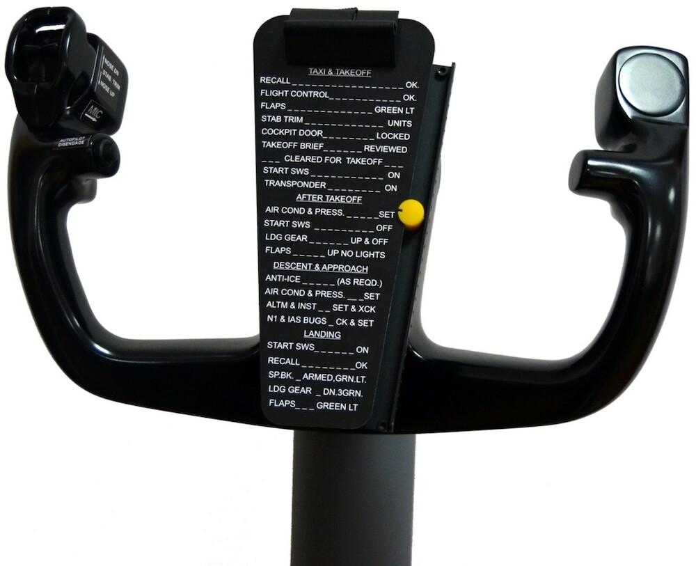 Opencockpits MECPORTM B737 Yoke clipboard.