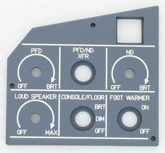 A320 Captain's Illumination panel. P320B16