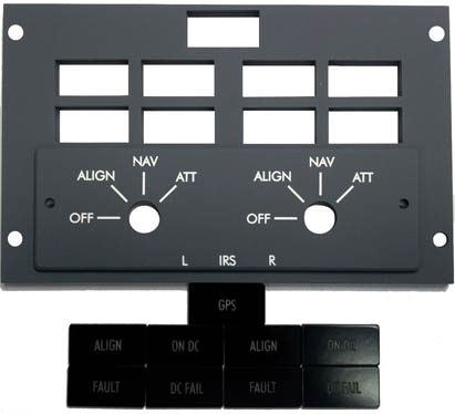 B737 OVH AFT IRU panel.(Overhead Aft Inertial Reference Unit) P738OVA1