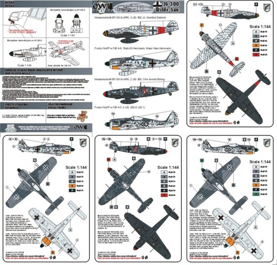 JG300 Wilde Sau (Fw190A-6, BF109G-6/R-6) OWL144001