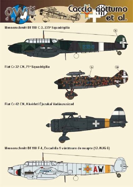 Caccia Notturno et al (Nightfighters)  (BF110C-3, CR32CN, CR42N, BF110F-4)  OWLD48010