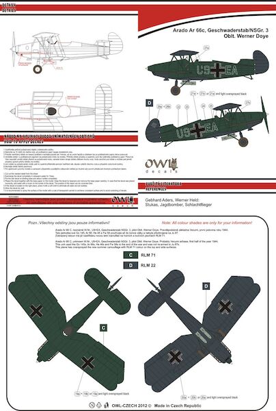Arado AR66c (Geschwaderstab/NSGr3) OWLD48015US