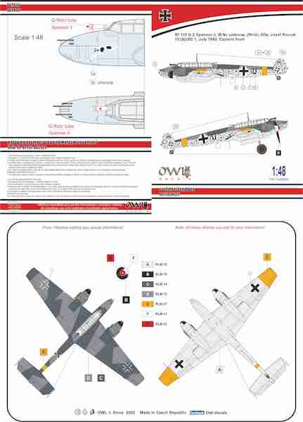 Messerschmitt BF110G-2 Spanner II (Ofw Josef Kociok 10(n)ZG1 ) OWLDA48003