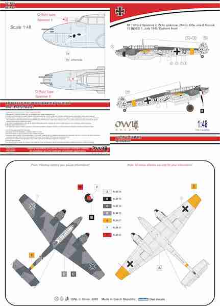 Messerschmitt BF110G-2 Spanner II (Ofw Josef Kociok 10(n)ZG1 )  OWLDA48003