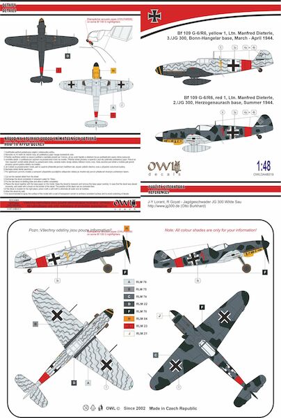 Messerschmitt Bf109G-6 (Manfred Dieterle JG300) OWLDA48019