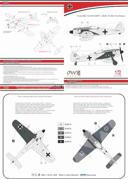 Focke Wulf Fw190A-8/R11 (Oblt Fritz Krause 1/NJGr.10) OWLDA72002