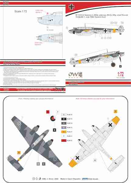 Messerschmitt BF110G-2 Spanner II (Ofw Josef Kociok 10(n)ZG1 )  OWLDA72003