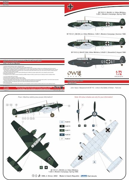 Messerschmitt BF110C-1 (Lt. Viktor Mlders, 1./ZG1 1940)  OWLDA72018