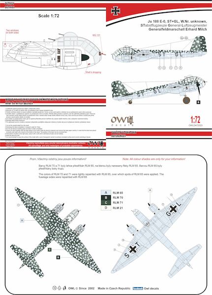 Junkers Ju188E-0 (ST+GL, Erich Milch)  OWLDA72023