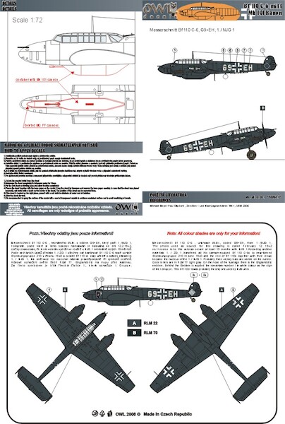 Messerschmitt BF110C-6 trop with Mk101 (3U+XS 8./ZG26)  OWLDS48006