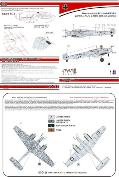 Messerschmitt BF110G-4  OWLDS48015