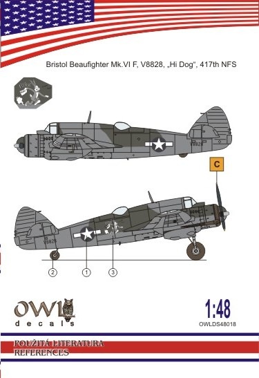 Bristol Beaufighter MKVIF (V8828 Hi Dog 417NFS)  OWLDS48018