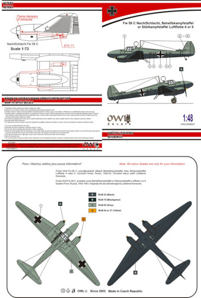 Focke Wulf FW58C Weihe (Nachtslachtstaffel) OWLDS48021