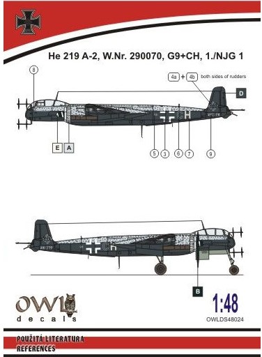 Heinkel He219A-2 (G9+CH, 1./NJG1)  OWLDS48024