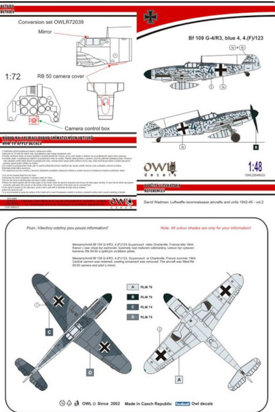 Messerschmitt BF109G-4/R3 (Blue 4 4.(F)123) OWLDS48033