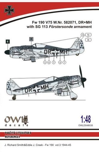 Focke Wulf FW190 V75 with SG113 Förstersonde Armament OWLDS48035