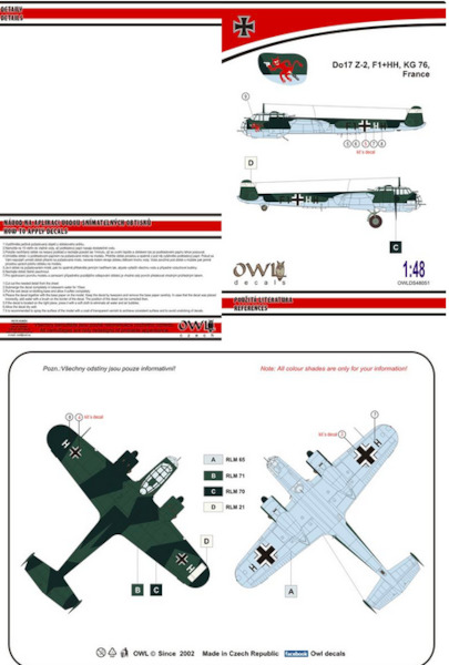 Dornier Do17Z-2 (F1+HH KG76) OWLDS48051
