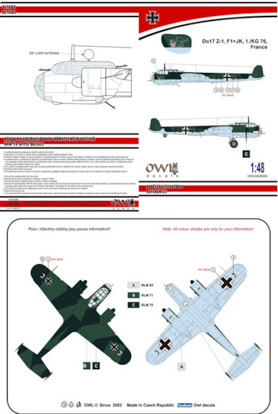 Dornier Do17Z-1 (F1+JK KG76) OWLDS48055