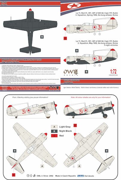 Lavochkin La11 Night Fighter Red 31 (North Korea) OWLDS48103