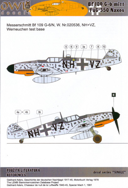Messerschmitt BF109G-6/n Naxos (NH+VZ)  OWLDS72005