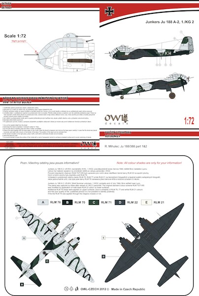 Junkers Ju188A-2 (1.KG2) OWLDS72012