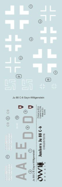 Junkers Ju88C-6 (Sayn-Wittgenstein) OWLDS72016