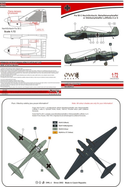 Focke Wulf FW58C Nachtslacht  OWLDS72021