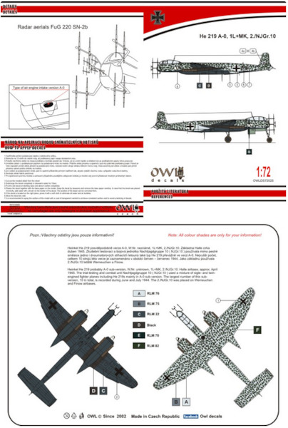 Heinkel He219A-0 (1L+MK 2./NJGr10) OWLDS72025