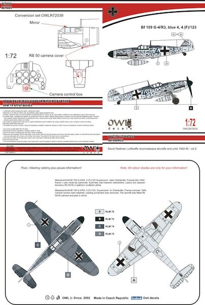 Messerschmitt BF109G-4/R3 (Blue 4 4.(F)123) OWLDS72033