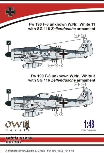 Focke Wulf FW190F-8's with SG116 Zellendusche armament OWLDS72034
