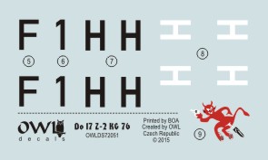 Dornier Do17Z-2 (F1+HH  KG76 France)  OWLDS72051