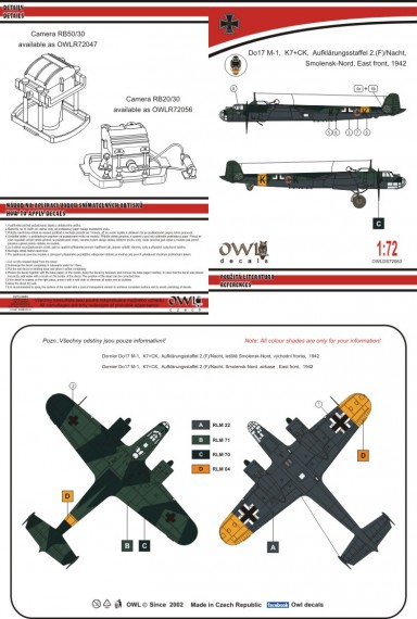 Dornier Do17M Aufklarer (9K+CK) OWLDS72063
