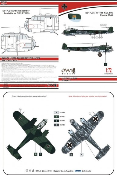 Dornier Do17Z-5 Anti Ship Bomber OWLDS72064