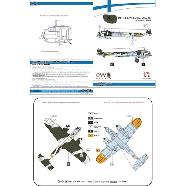 Dornier Do17Z-2 Finnish Aufklrer  OWLDS72065