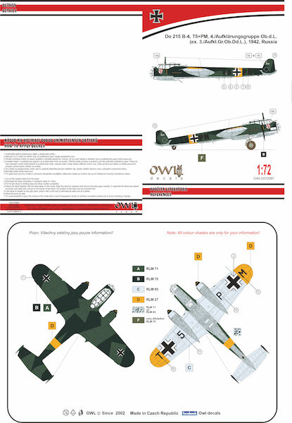 Dornier Do215B-4 (T5+PM, 4/Aufkl. Gruppe, Russia) OWLDS72097