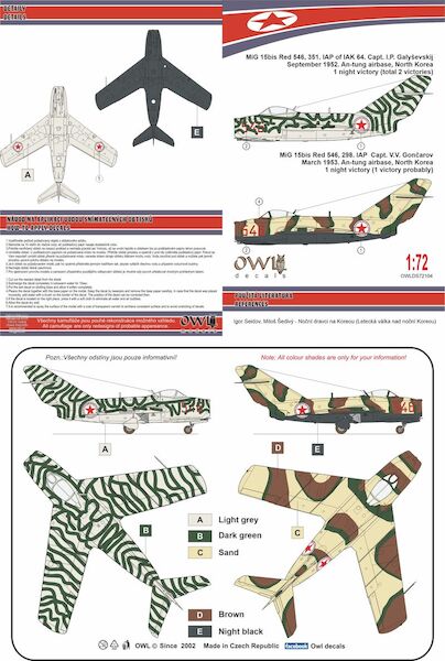 Mikoyan MiG15Bis Night Fighter Red 546 (North Korea) OWLDS72104